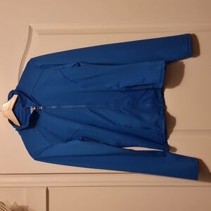 Peacock blue athletic zip-up long sleeve. Women medium with pockets Good for run